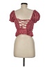 Sim & Sam 100% Rayon Red Short Sleeve Top Size M - photo 2