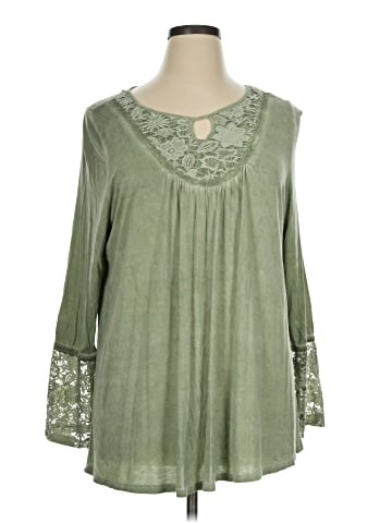 One World 3/4 Sleeve Blouse (view 1)