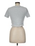 Double Zero 100% Polyester Silver Short Sleeve Turtleneck Size M - photo 2