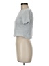 Double Zero 100% Polyester Silver Short Sleeve Turtleneck Size M - photo 5