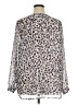 CAbi 100% Polyester Animal Print Silver Long Sleeve Blouse Size XL - photo 2