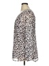 CAbi 100% Polyester Animal Print Silver Long Sleeve Blouse Size XL - photo 5