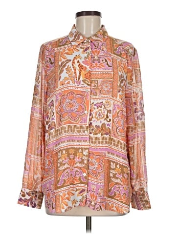 Rose + Olive Long Sleeve Blouse (view 1)