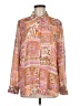 Rose + Olive 100% Polyester Paisley Orange Long Sleeve Blouse Size M (estimated) - photo 1