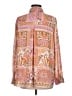 Rose + Olive 100% Polyester Paisley Orange Long Sleeve Blouse Size M (estimated) - photo 2
