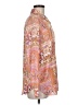 Rose + Olive 100% Polyester Paisley Orange Long Sleeve Blouse Size M (estimated) - photo 4