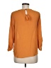 Lily White Orange 3/4 Sleeve Blouse Size M - photo 2