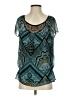 J.t.b. 100% Polyester Teal Short Sleeve Blouse Size S - photo 1