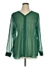 CAbi 100% Polyester Green Long Sleeve Blouse Size XL - photo 1