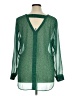 CAbi 100% Polyester Green Long Sleeve Blouse Size XL - photo 2