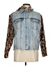 Kensie Animal Print Blue Denim Jacket Size M - photo 1