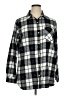 Old Navy 100% Cotton Plaid Black Long Sleeve Button-Down Shirt Size XL - photo 1