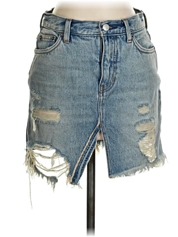 We the Free Denim Skirt (view 1)