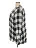 Max Jeans 100% Rayon Checkered-gingham Black Long Sleeve Blouse Size 2X - photo 5