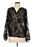 Rose + Olive Black Long Sleeve Blouse Size L - photo 1