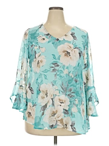 Sara Michelle 3/4 Sleeve Blouse (view 1)