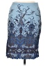 Ann Taylor 100% Rayon Paisley Blue Formal Skirt Size 6 Petite - photo 1