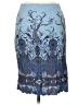 Ann Taylor 100% Rayon Paisley Blue Formal Skirt Size 6 Petite - photo 2