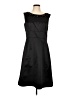 Ann Taylor LOFT 100% Polyester Solid Black Cocktail Dress Size 12 - photo 1