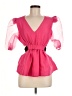 Cynthia Rowley 100% Polyester Pink 3/4 Sleeve Blouse Size M - photo 1