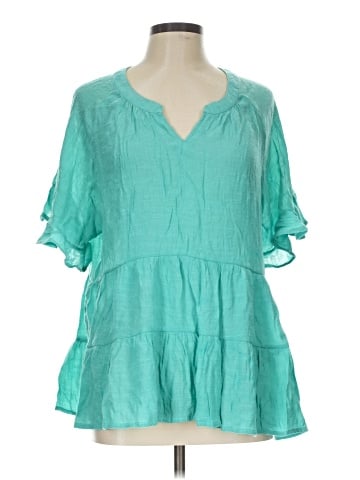 Umgee Short Sleeve Blouse (view 1)
