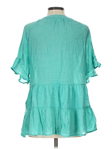 Umgee Short Sleeve Blouse (view 2)
