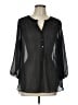 Max Edition 100% Polyester Polka Dots Black 3/4 Sleeve Blouse Size L - photo 1