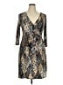 Glamour Animal Print Brown Cocktail Dress Size 16 - photo 1