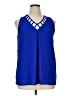 Faith and Joy 100% Polyester Blue Sleeveless Blouse Size XL - photo 1
