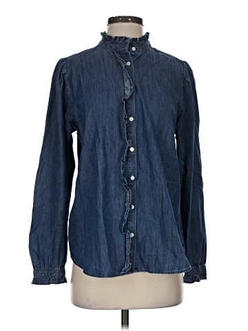 Ann Taylor LOFT Long Sleeve Button-Down Shirt (view 1)