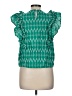 Universal Thread 100% Cotton Green Sleeveless Blouse Size M - photo 2