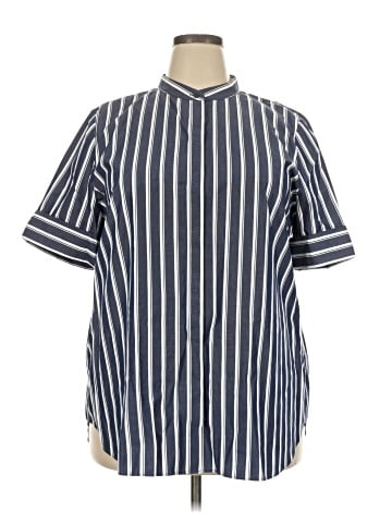 Lafayette 148 New York Short Sleeve Blouse (view 1)