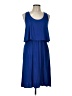 Cato Solid Blue Casual Dress Size L - photo 1