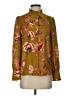 Gibson Latimer 100% Polyester Floral Brown Long Sleeve Blouse Size XS - photo 1