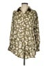 ETRO 100% Polyester Animal Print Green Long Sleeve Blouse Size S - photo 1