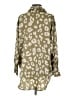 ETRO 100% Polyester Animal Print Green Long Sleeve Blouse Size S - photo 2