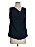 DKNY 100% Polyester Blue Sleeveless Blouse Size S - photo 1