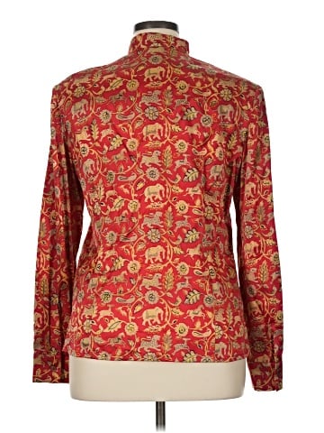 Carlisle Long Sleeve Silk Top (view 2)