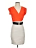 Express 100% Polyester Color Block Orange Cocktail Dress Size XS - photo 1