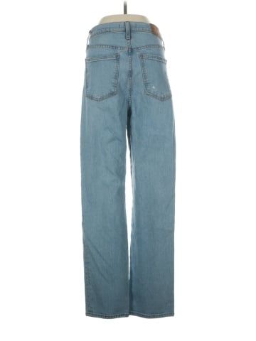 Madewell The Perfect Vintage Straight Jean in Danby Wash: Knee-Rip Edition (view 2)