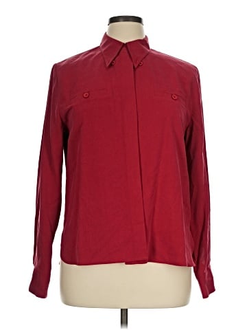 Carlisle Long Sleeve Silk Top (view 1)