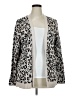 Croft & Barrow Animal Print Silver Cardigan Size XL - photo 1