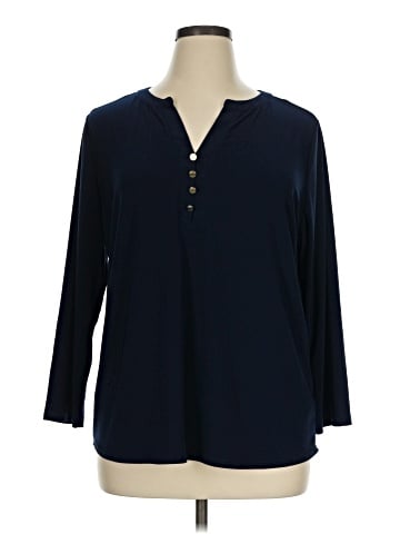 Anne Klein Long Sleeve Blouse (view 1)