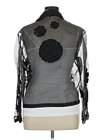 Sandy Starkman Long Sleeve Silk Top (view 2)