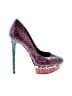 Brian Atwood Animal Print Purple Heels Size 7 - photo 1