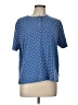 Rebecca Malone Polka Dots Blue Short Sleeve Henley Size L - photo 1