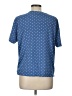 Rebecca Malone Polka Dots Blue Short Sleeve Henley Size L - photo 2
