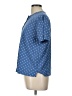 Rebecca Malone Polka Dots Blue Short Sleeve Henley Size L - photo 5