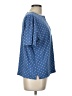 Rebecca Malone Polka Dots Blue Short Sleeve Henley Size L - photo 4