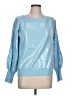 Boston Proper Metallic Blue Pullover Sweater Size L - photo 1
